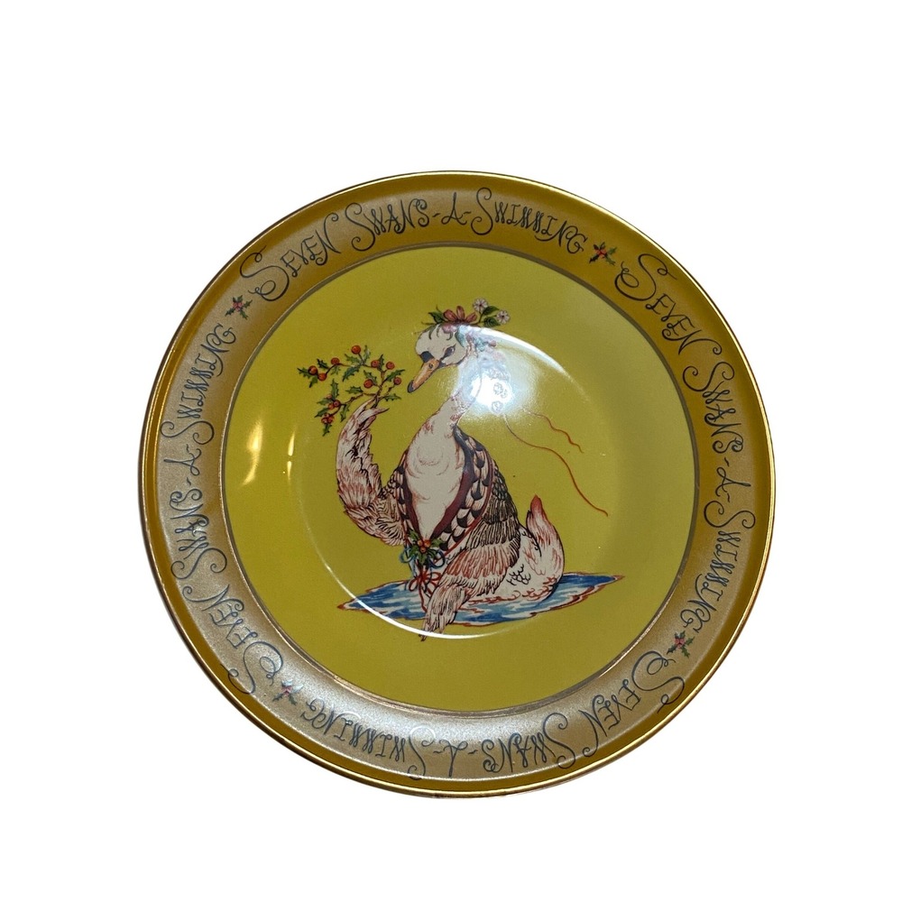 Anthropologie‎ Twelve Days of Christmas Seven Swans A Swimming Collector Plate